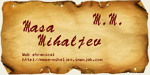 Maša Mihaljev vizit kartica